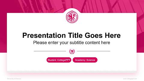 University of Geneva National Scholarship Defense PPT Template