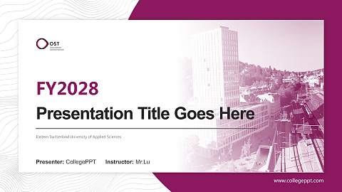 Eastern Switzerland University of Applied Sciences Academic Presentation/Research Findings Report PPT Template
