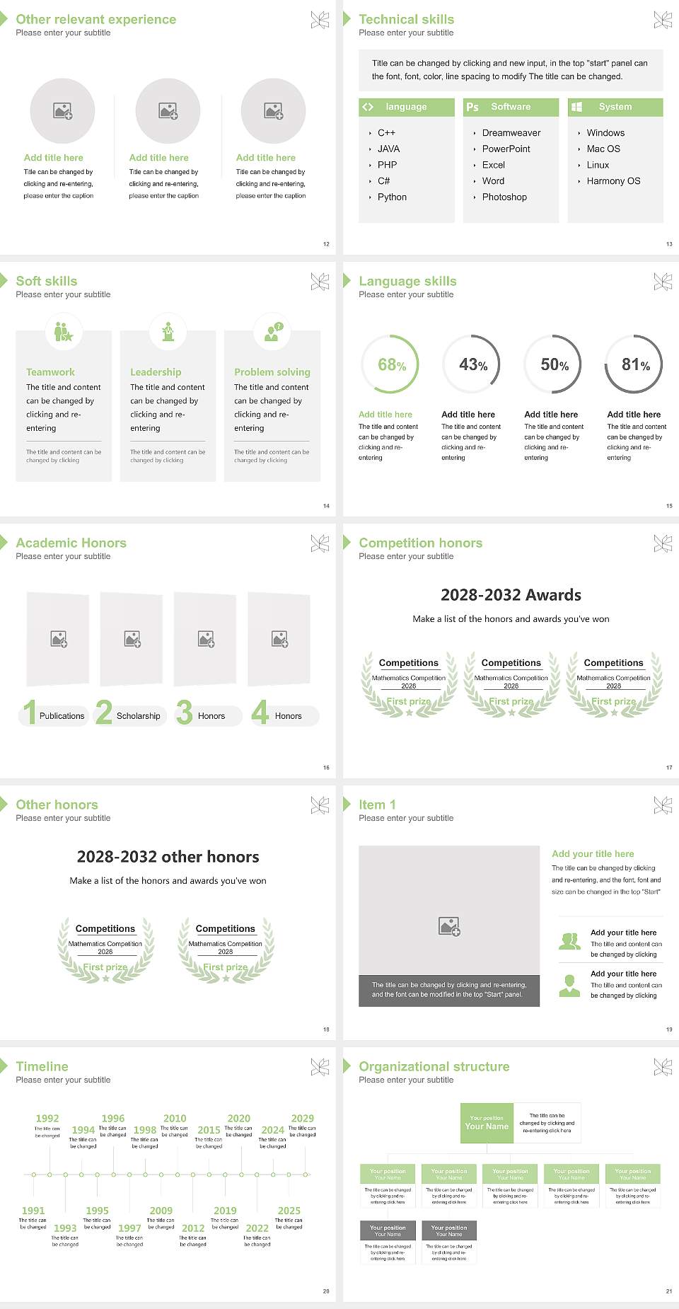 VIA University College-Campus Aarhus Resume PPT Template4:3 ratio PPT effect preview image3