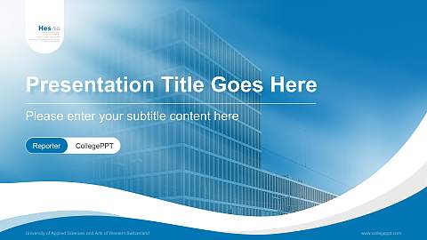 University of Applied Sciences and Arts of Western Switzerland Lecture Sharing and Networking Event PPT Template