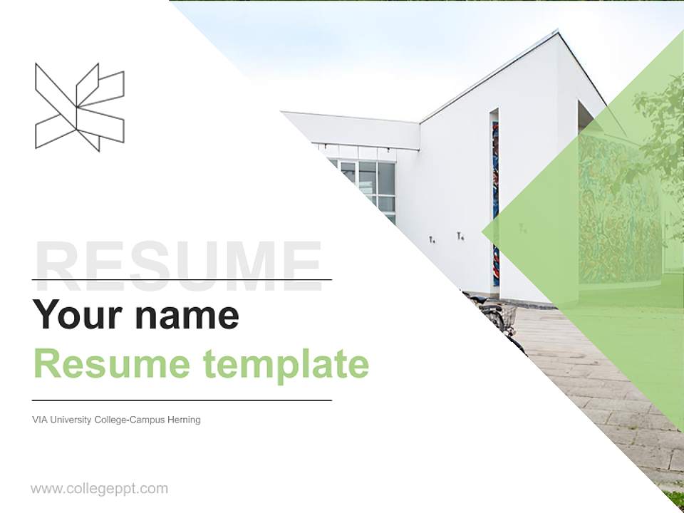 VIA University College-Campus Herning Resume PPT Template4:3 ratio PPT effect preview image5
