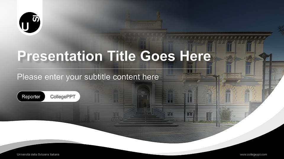 Università della Svizzera italiana Lecture Sharing and Networking Event PPT Template16:9 ratio PPT effect preview image