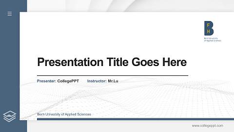 Bern University of Applied Sciences Thesis Proposal/Graduation Defense PPT Template