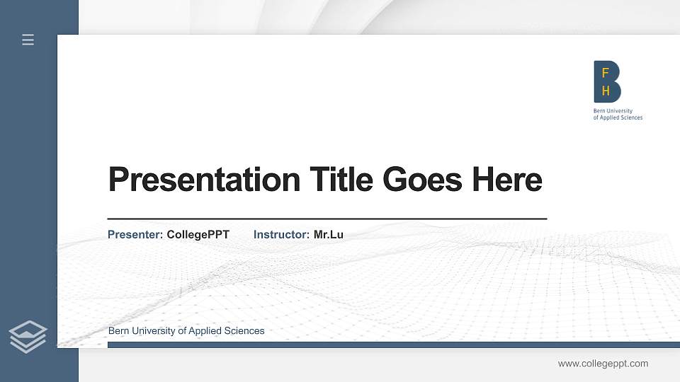 Bern University of Applied Sciences Thesis Proposal/Graduation Defense PPT Template16:9 ratio PPT effect preview image