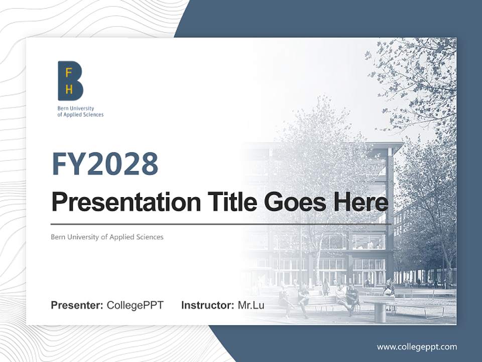 Bern University of Applied Sciences Academic Presentation/Research Findings Report PPT Template4:3 ratio PPT effect preview image5