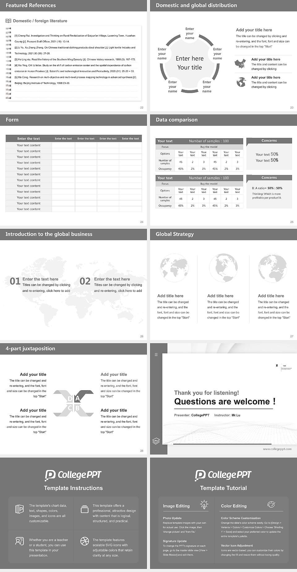 Zurich University of the Arts Thesis Proposal/Graduation Defense PPT Template4:3 ratio PPT effect preview image4