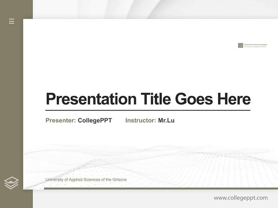 University of Applied Sciences of the Grisons Thesis Proposal/Graduation Defense PPT Template4:3 ratio PPT effect preview image5