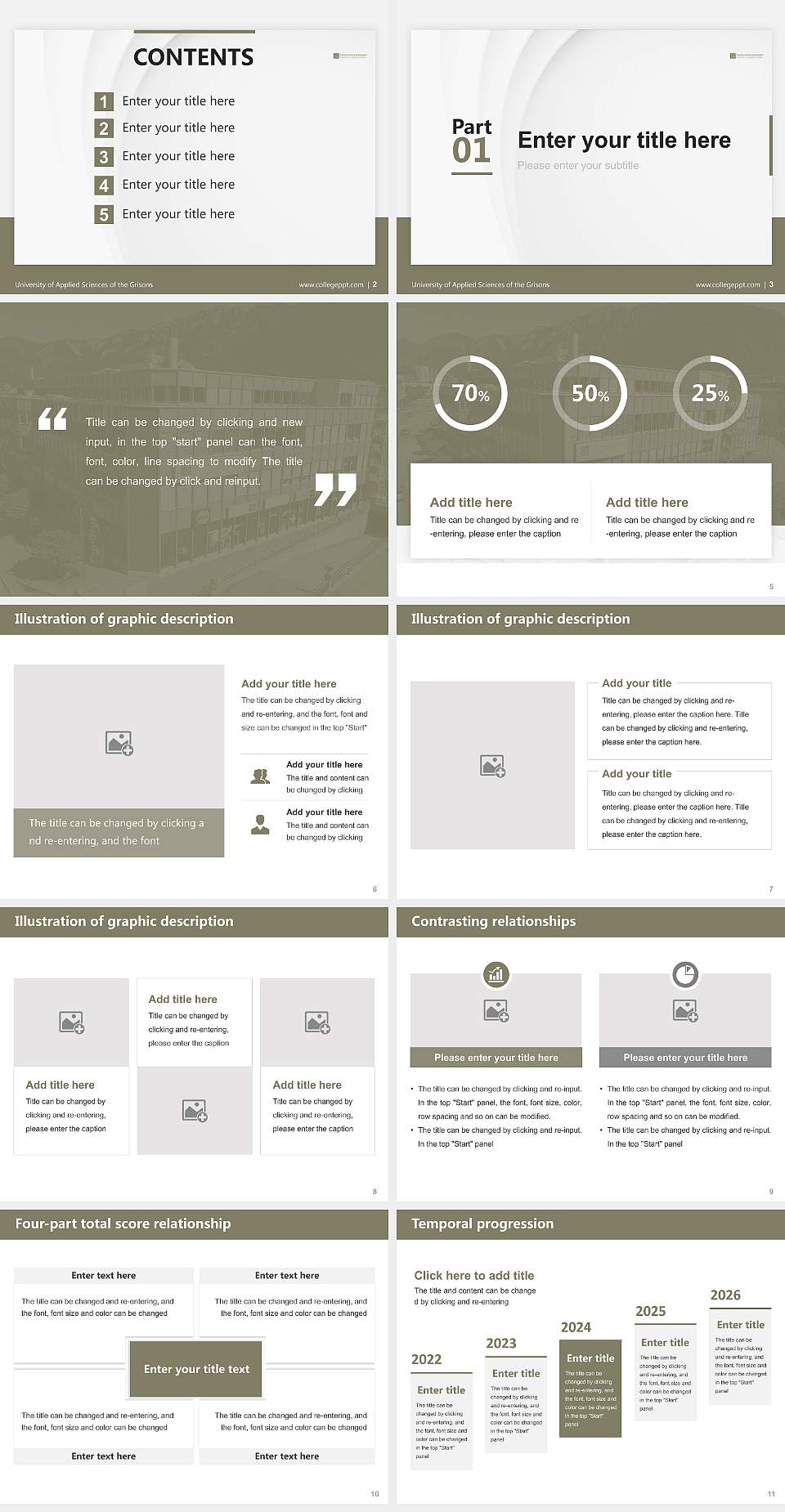 University of Applied Sciences of the Grisons Thesis Proposal/Graduation Defense PPT Template4:3 ratio PPT effect preview image2