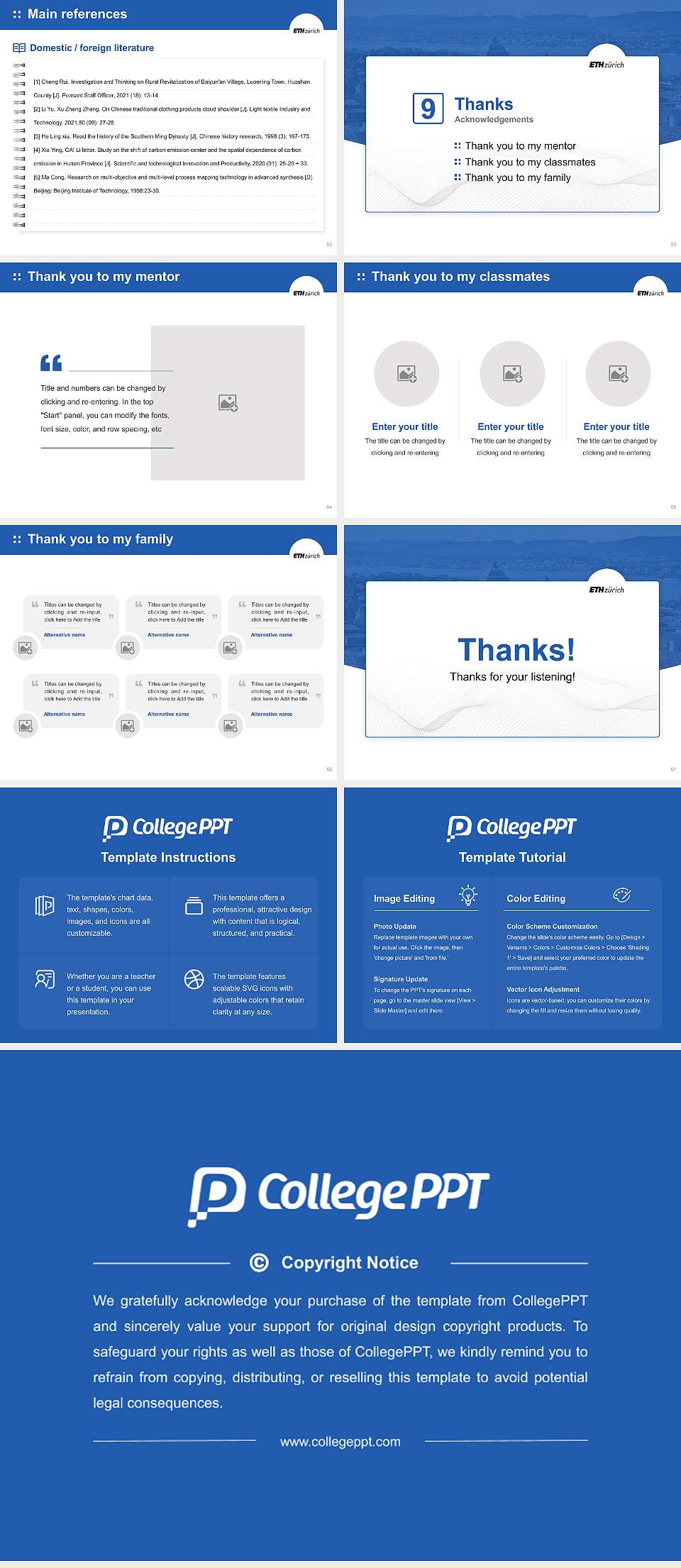 ETH Zurich – Federal Institute of Technology Zurich Graduation Thesis Defense PPT Template4:3 ratio PPT effect preview image7