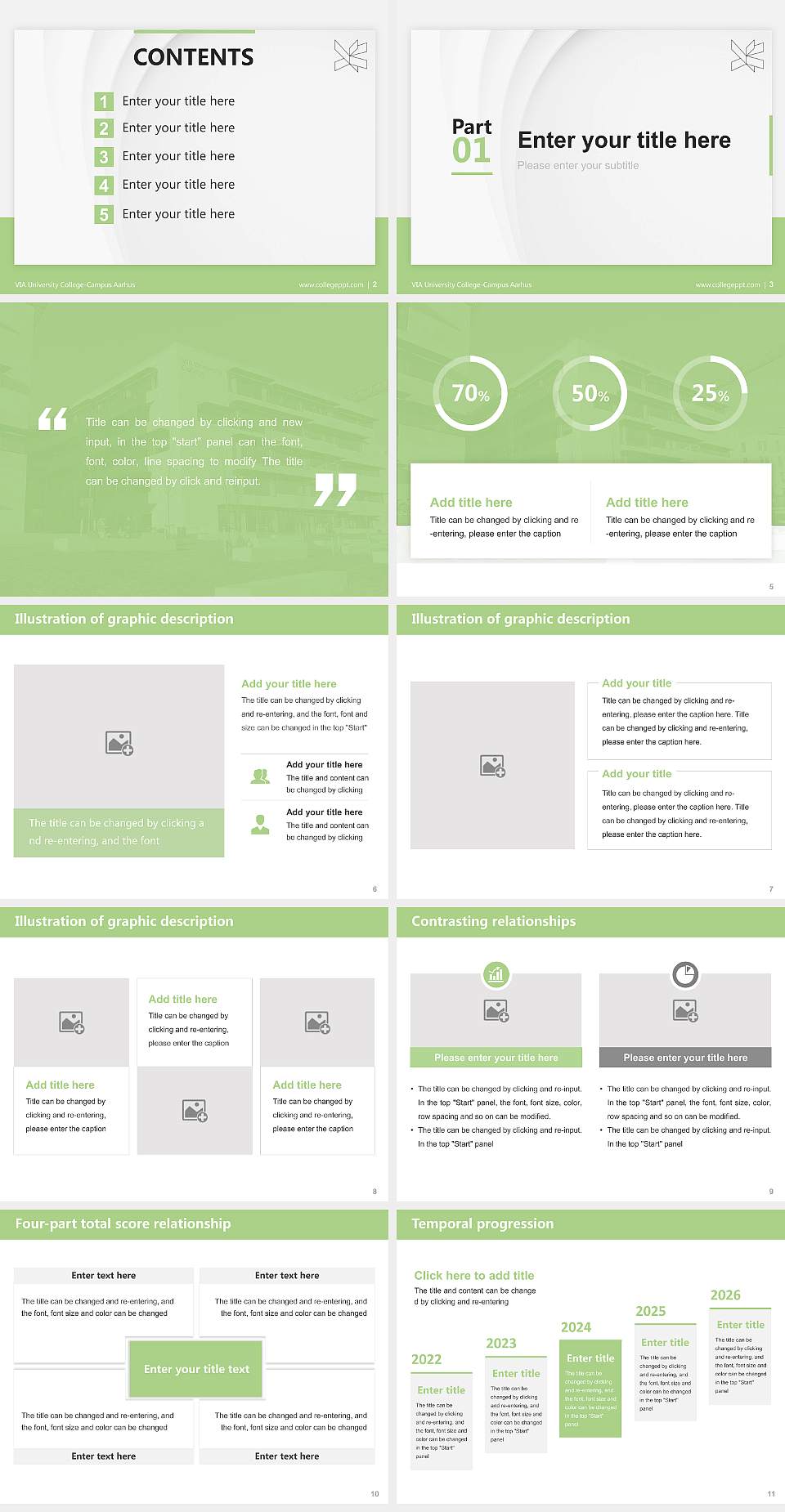 VIA University College-Campus Aarhus Thesis Proposal/Graduation Defense PPT Template4:3 ratio PPT effect preview image2