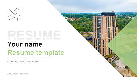 VIA University College-Campus Horsens Resume PPT Template