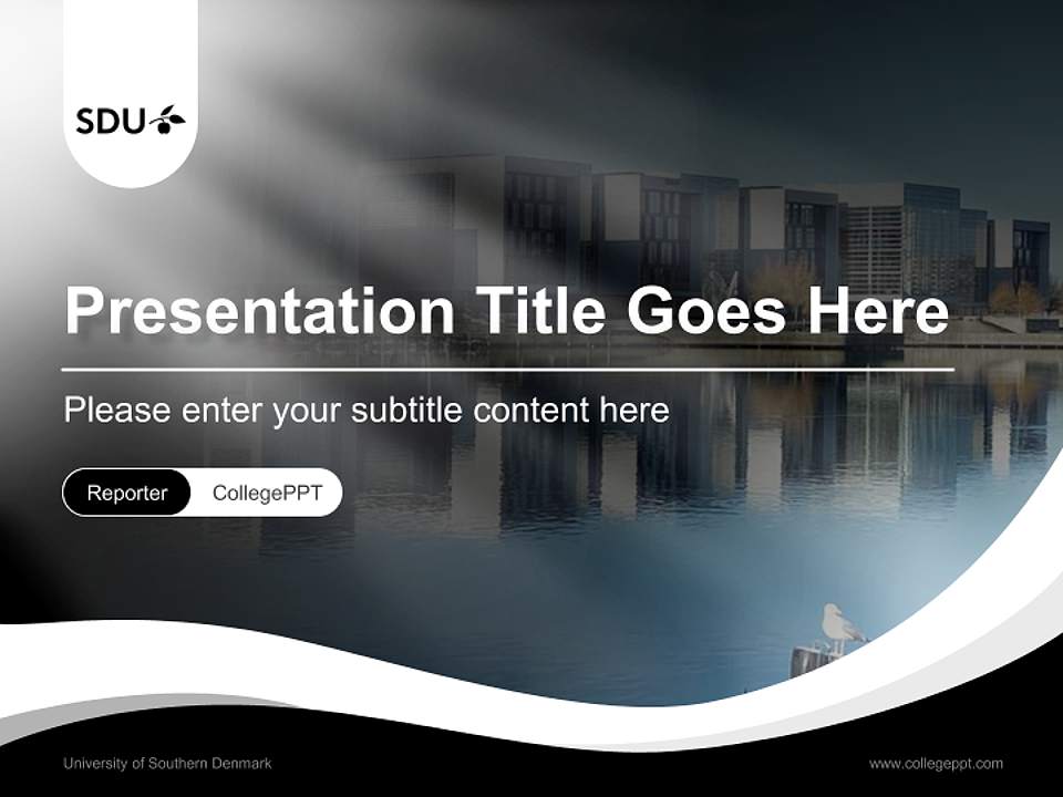 University of Southern Denmark Lecture Sharing and Networking Event PPT Template4:3 ratio PPT effect preview image4