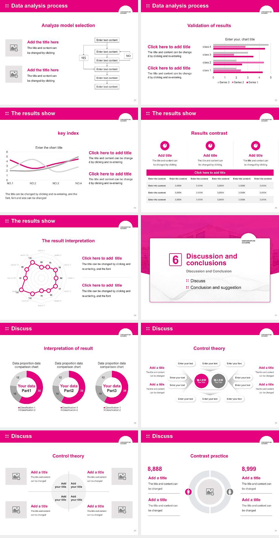 University of Lucerne Graduation Thesis Defense PPT Template4:3 ratio PPT effect preview image5