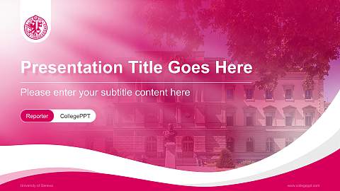 University of Geneva Lecture Sharing and Networking Event PPT Template