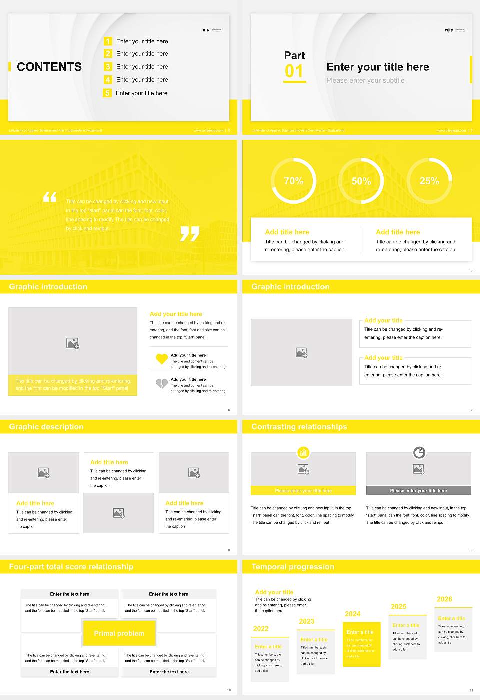 University of Applied Sciences and Arts Northwestern Switzerland Thesis Proposal/Graduation Defense PPT Template16:9 ratio PPT effect preview image2