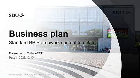 University of Southern Denmark（campus Odense） Competition/Entrepreneurship Contest PPT Template