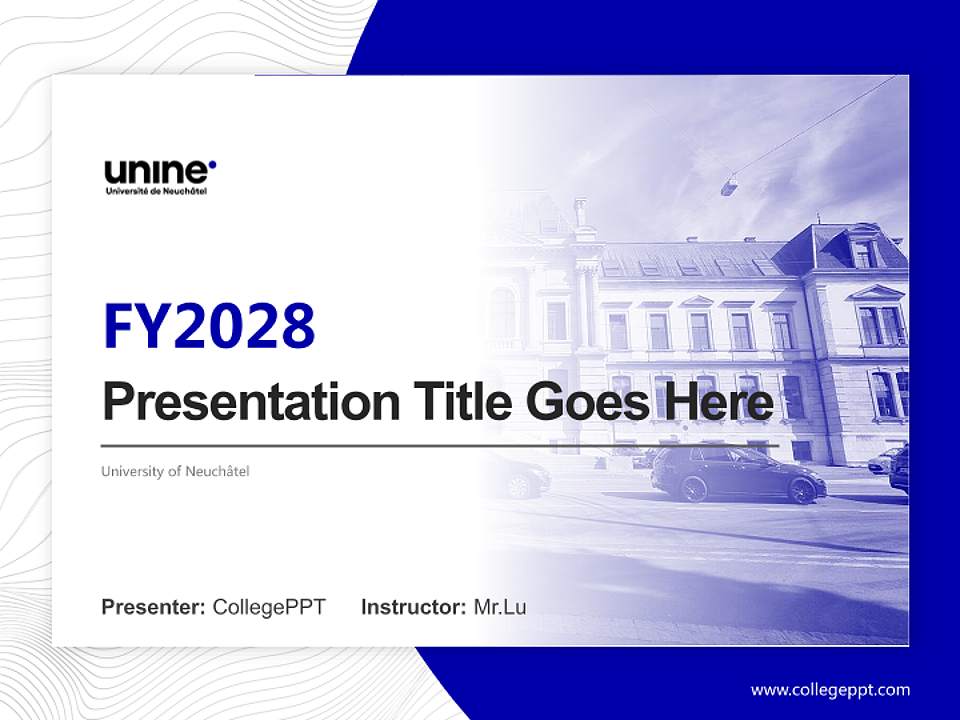 University of Neuchâtel Academic Presentation/Research Findings Report PPT Template4:3 ratio PPT effect preview image5