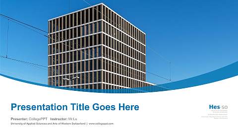 University of Applied Sciences and Arts of Western Switzerland Course/Courseware Creation PPT Template