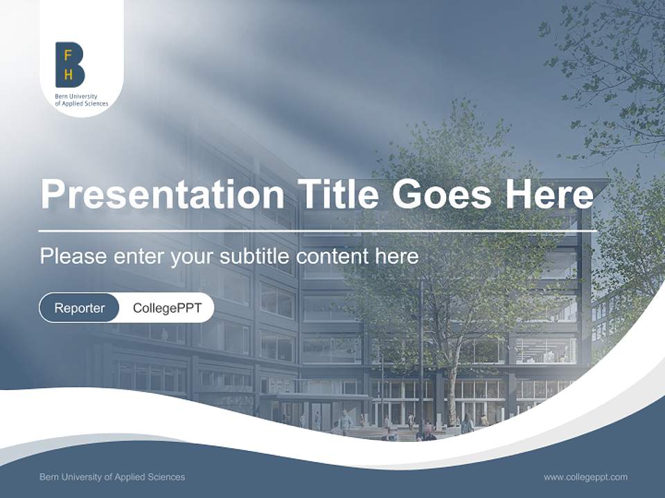 Bern University of Applied Sciences Lecture Sharing and Networking Event PPT Template4:3 ratio PPT effect preview image4