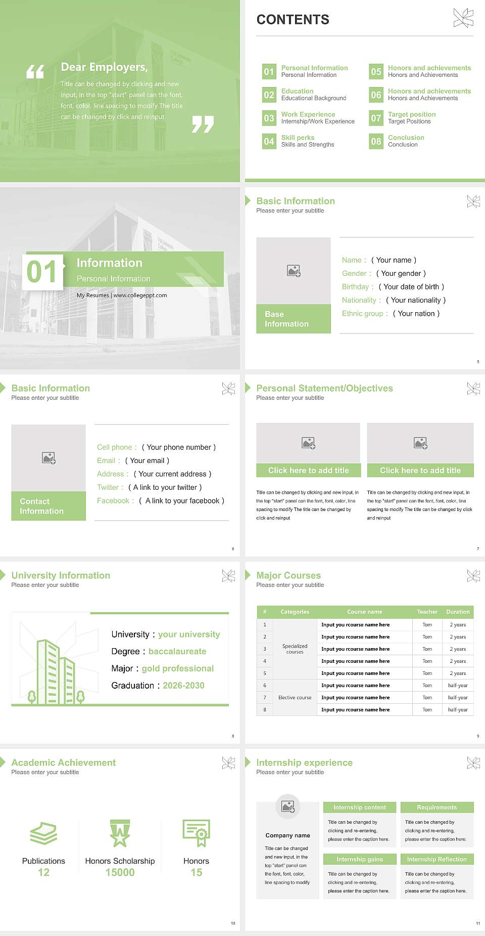 VIA University College-Campus Holstebro Resume PPT Template4:3 ratio PPT effect preview image2