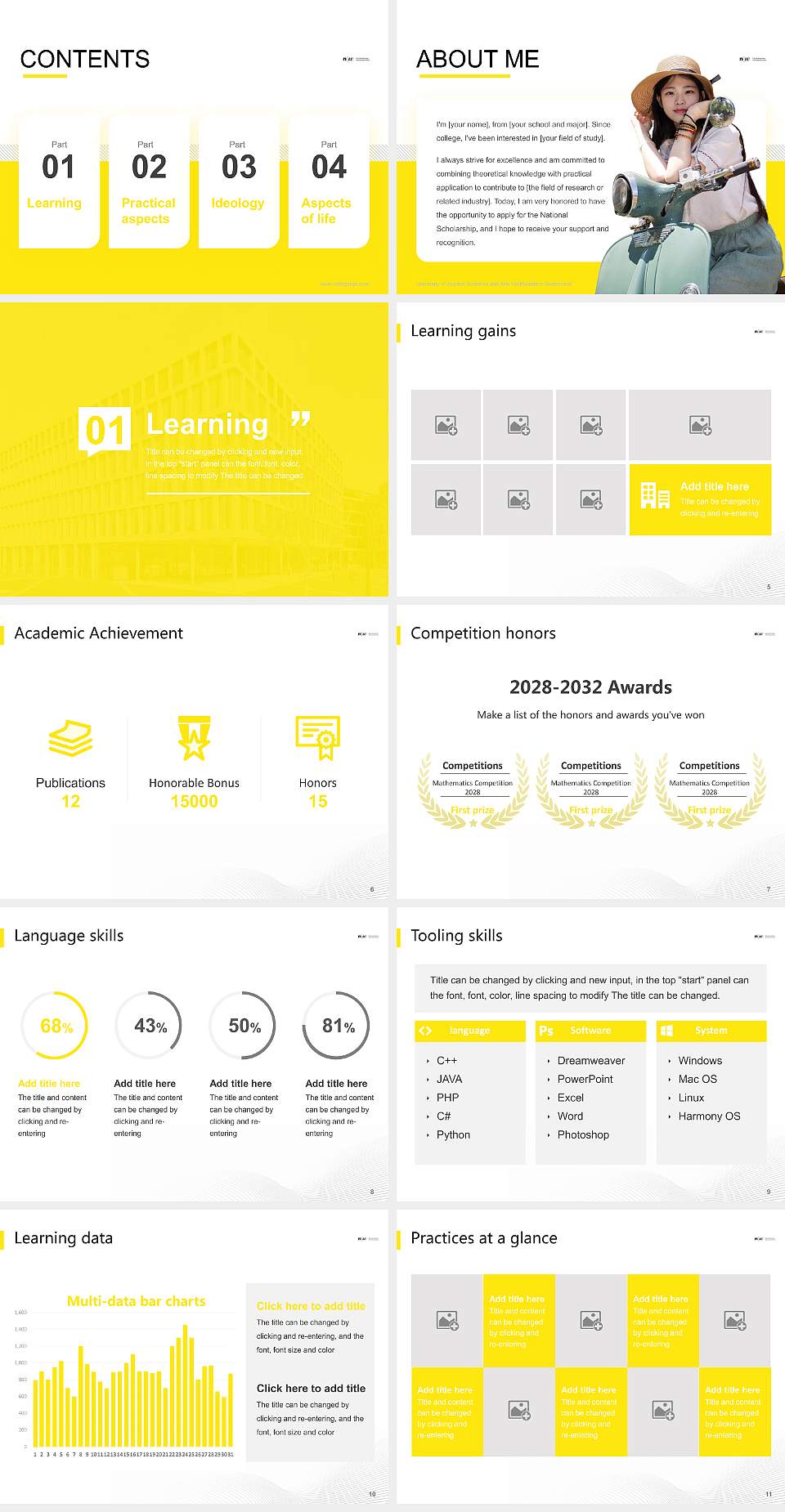 University of Applied Sciences and Arts Northwestern Switzerland National Scholarship Defense PPT Template4:3 ratio PPT effect preview image2