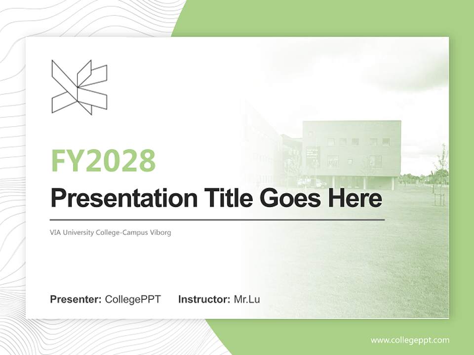 VIA University College-Campus Viborg Academic Presentation/Research Findings Report PPT Template4:3 ratio PPT effect preview image5