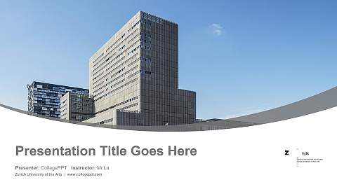 Zurich University of the Arts Course/Courseware Creation PPT Template
