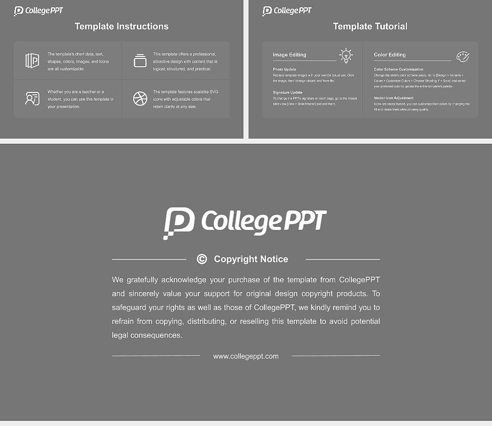 Zurich University of the Arts Course/Courseware Creation PPT Template16:9 ratio PPT effect preview image5