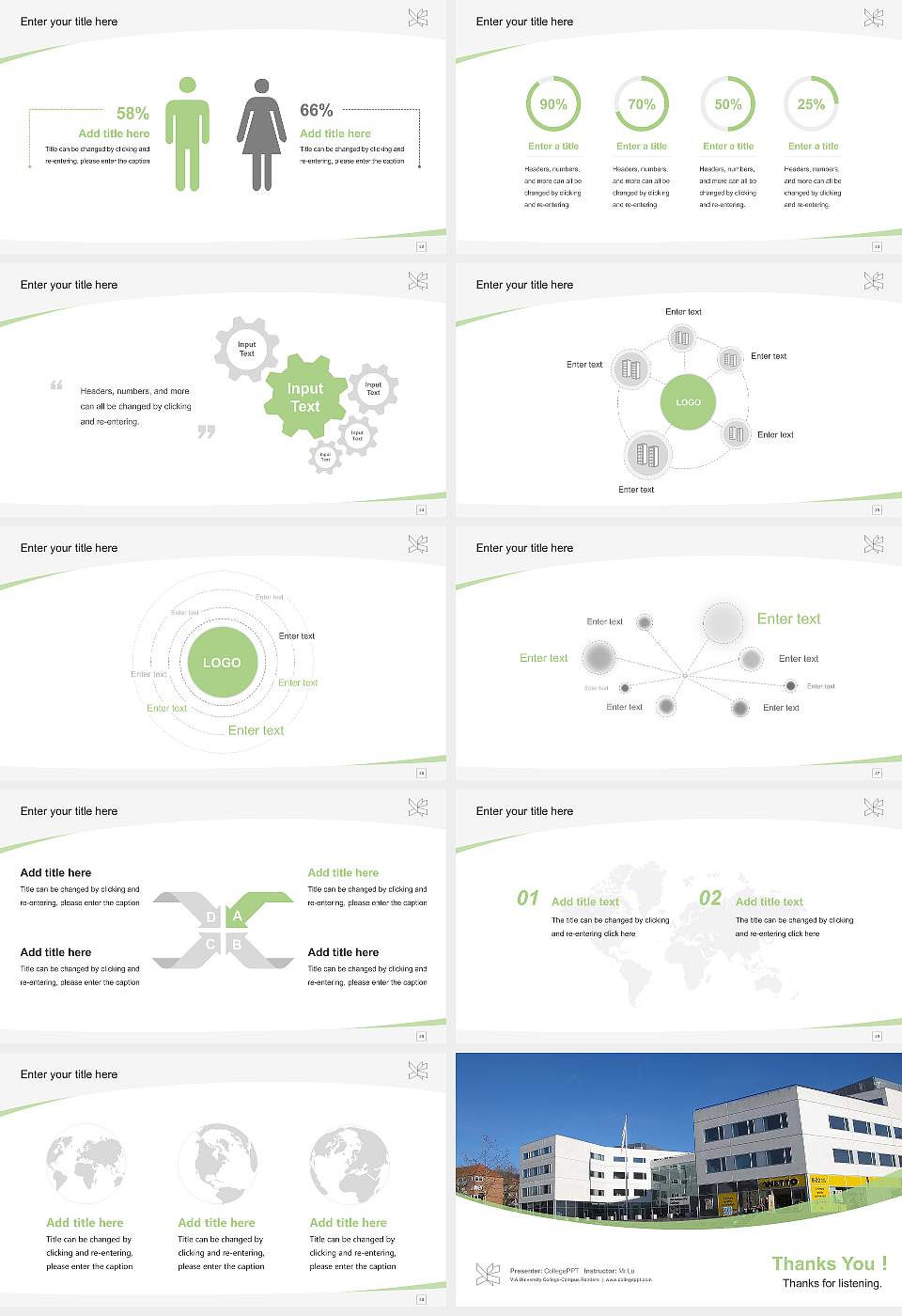 VIA University College-Campus Randers Course/Courseware Creation PPT Template16:9 ratio PPT effect preview image4