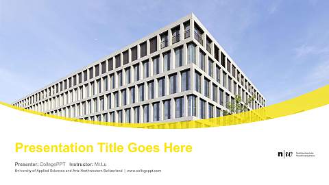 University of Applied Sciences and Arts Northwestern Switzerland Course/Courseware Creation PPT Template
