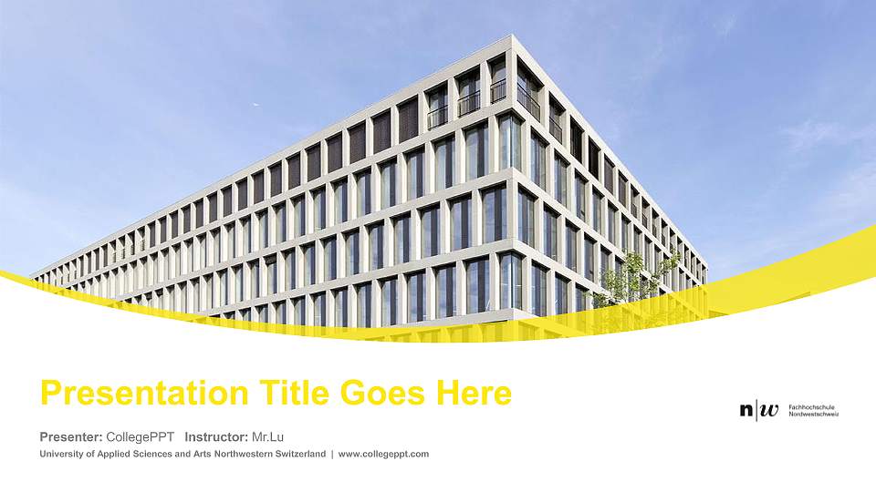 University of Applied Sciences and Arts Northwestern Switzerland Course/Courseware Creation PPT Template16:9 ratio PPT effect preview image1