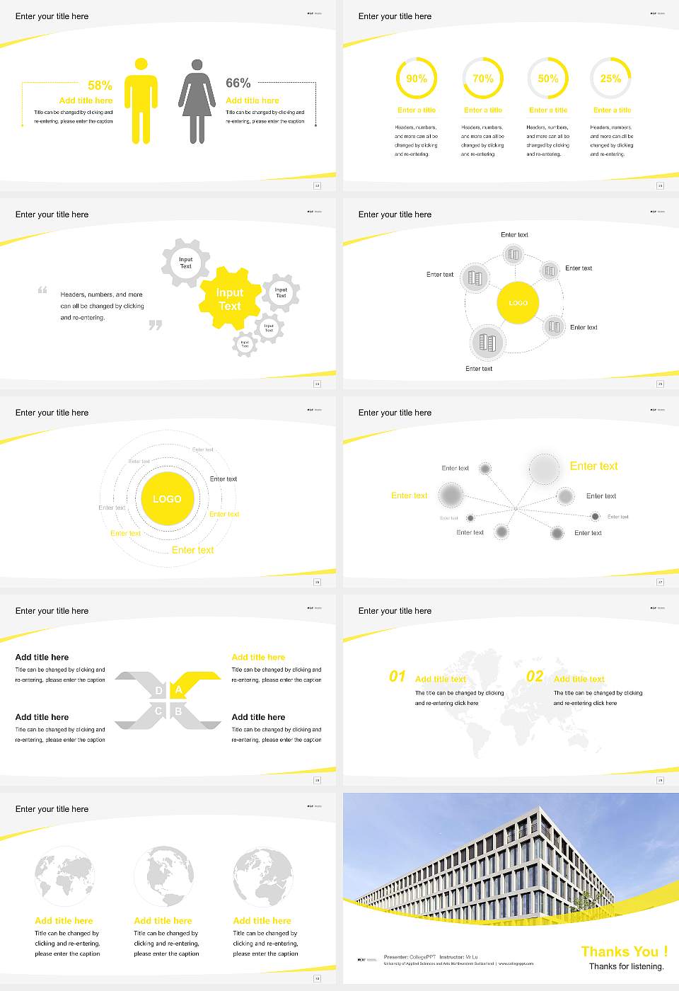 University of Applied Sciences and Arts Northwestern Switzerland Course/Courseware Creation PPT Template16:9 ratio PPT effect preview image4