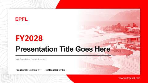 École Polytechnique Fédérale de Lausanne Academic Presentation/Research Findings Report PPT Template