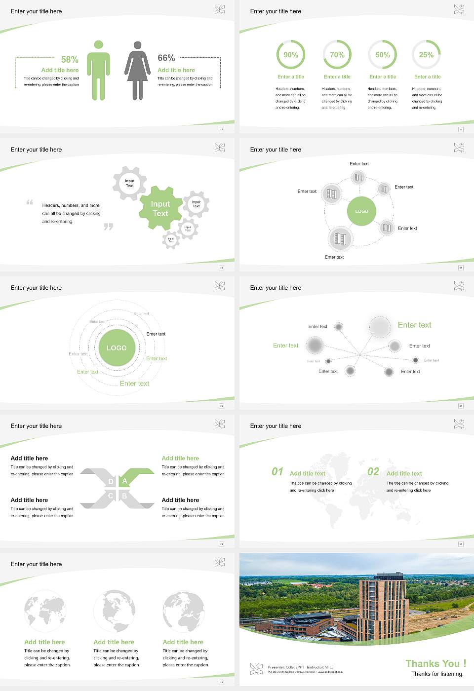 VIA University College-Campus Horsens Course/Courseware Creation PPT Template16:9 ratio PPT effect preview image4