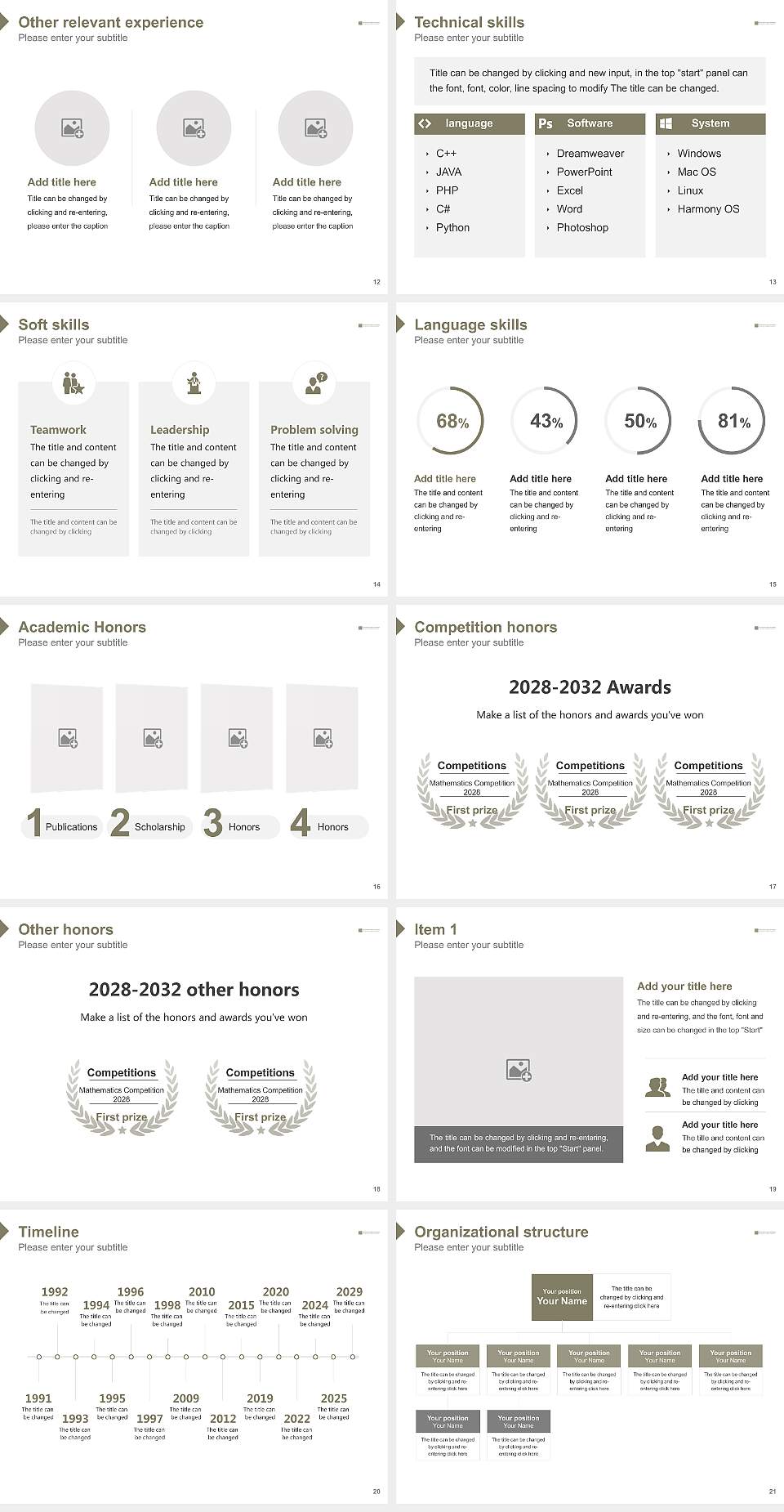University of Applied Sciences of the Grisons Resume PPT Template4:3 ratio PPT effect preview image3