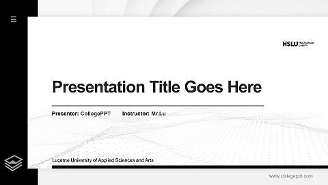 Lucerne University of Applied Sciences and Arts Thesis Proposal/Graduation Defense PPT Template