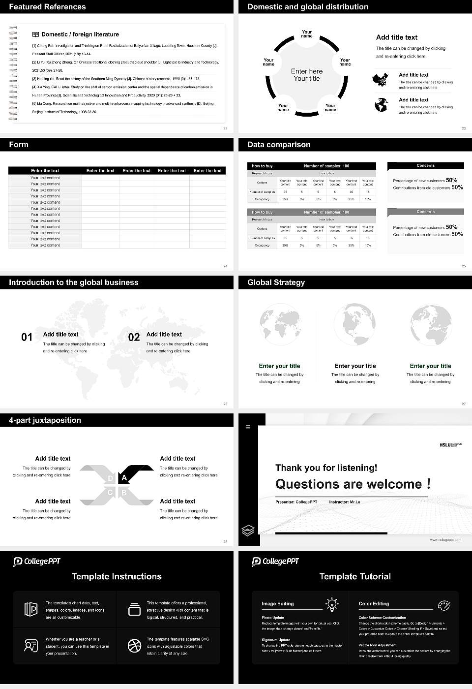 Lucerne University of Applied Sciences and Arts Thesis Proposal/Graduation Defense PPT Template16:9 ratio PPT effect preview image4