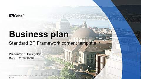 ETH Zurich – Federal Institute of Technology Zurich Competition/Entrepreneurship Contest PPT Template