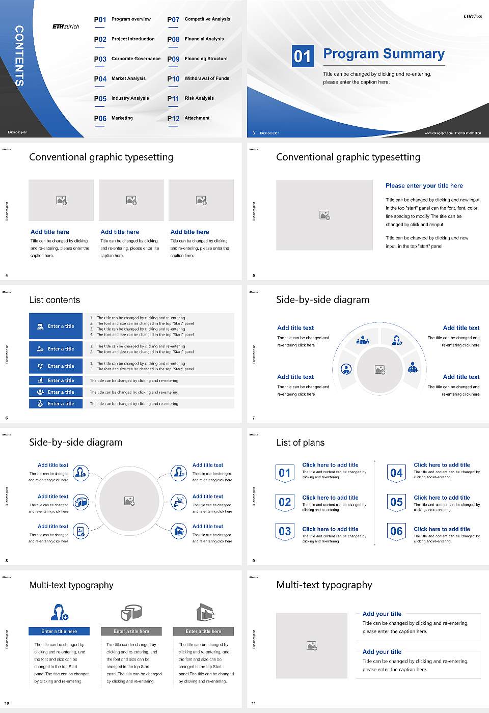 ETH Zurich – Federal Institute of Technology Zurich Competition/Entrepreneurship Contest PPT Template16:9 ratio PPT effect preview image2