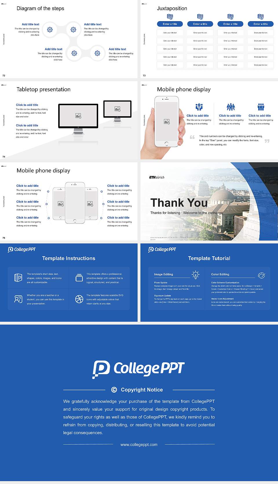 ETH Zurich – Federal Institute of Technology Zurich Competition/Entrepreneurship Contest PPT Template16:9 ratio PPT effect preview image9