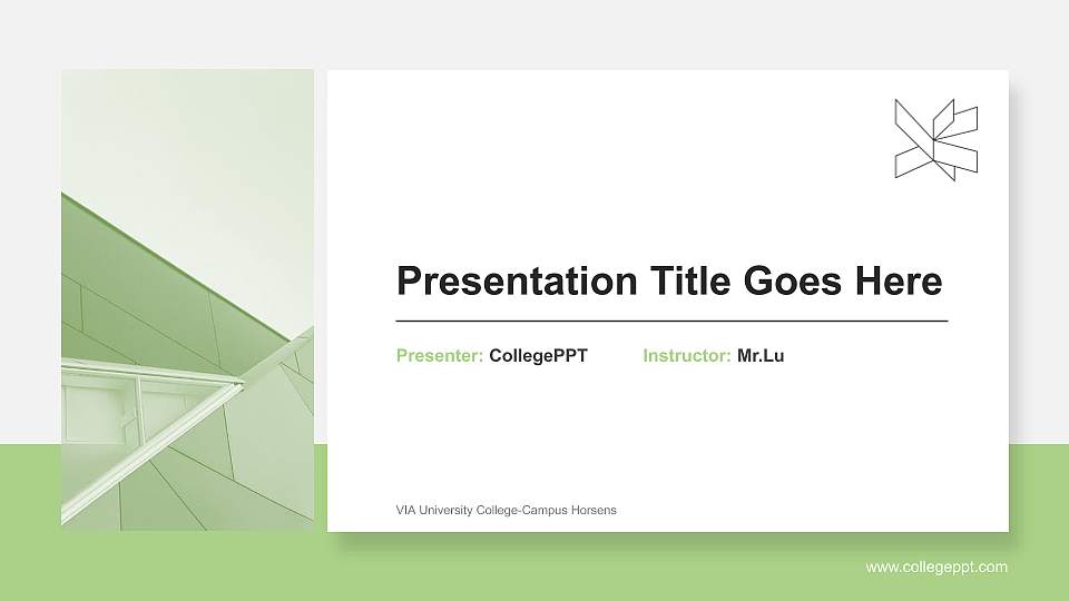 VIA University College-Campus Horsens General PPT Template16:9 ratio PPT effect preview image