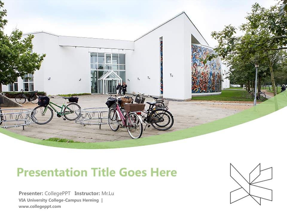 VIA University College-Campus Herning Course/Courseware Creation PPT Template4:3 ratio PPT effect preview image5