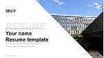 University of Southern Denmark（campus Kolding） Resume Templat PPT
