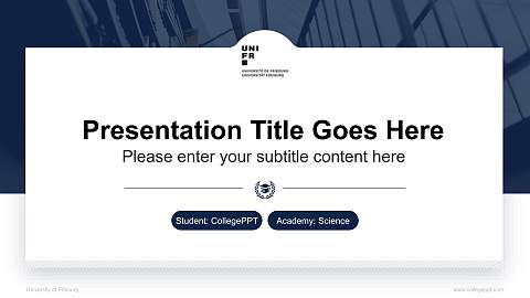 University of Fribourg National Scholarship Defense PPT Template