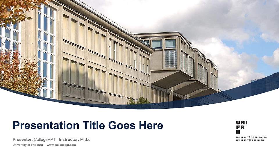 University of Fribourg Course/Courseware Creation PPT Template16:9 ratio PPT effect preview image