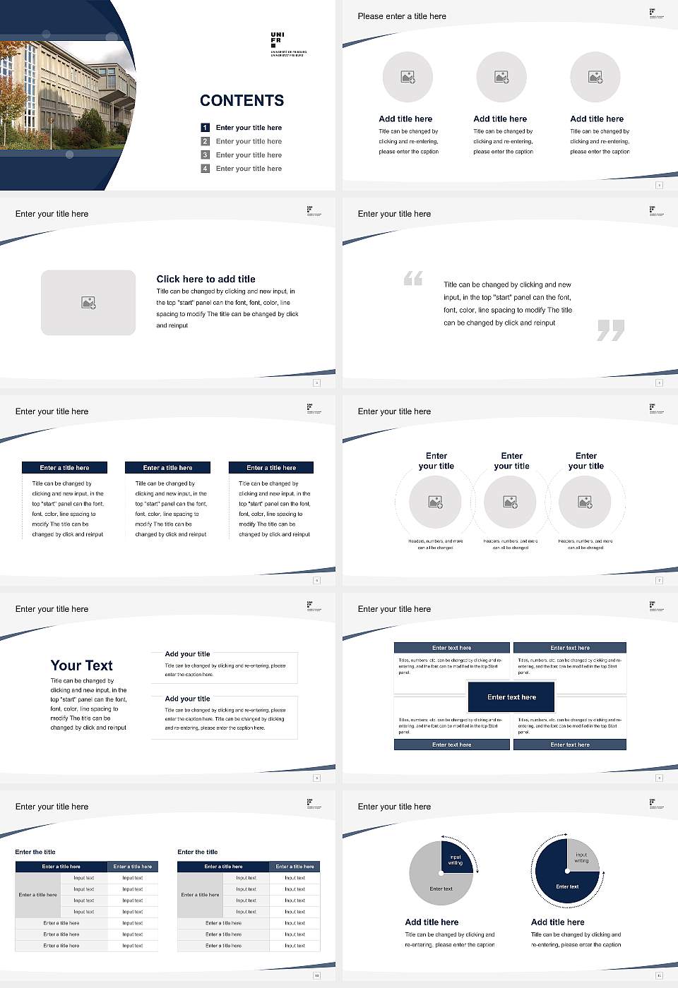 University of Fribourg Course/Courseware Creation PPT Template16:9 ratio PPT effect preview image2