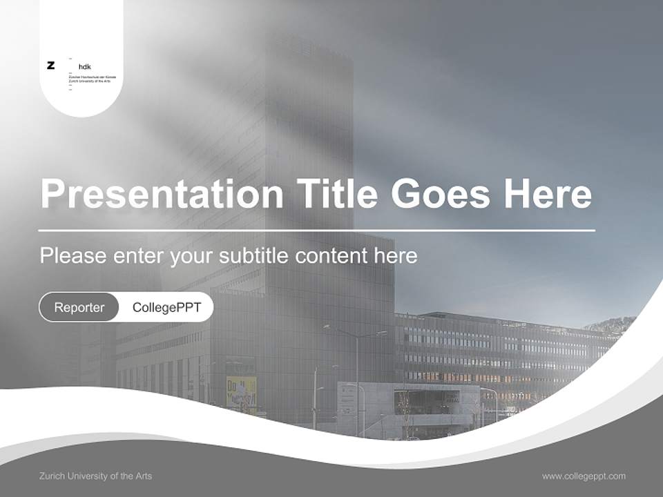 Zurich University of the Arts Lecture Sharing and Networking Event PPT Template4:3 ratio PPT effect preview image4