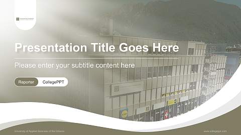 University of Applied Sciences of the Grisons Lecture Sharing and Networking Event PPT Template