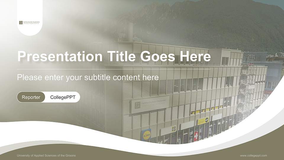 University of Applied Sciences of the Grisons Lecture Sharing and Networking Event PPT Template16:9 ratio PPT effect preview image