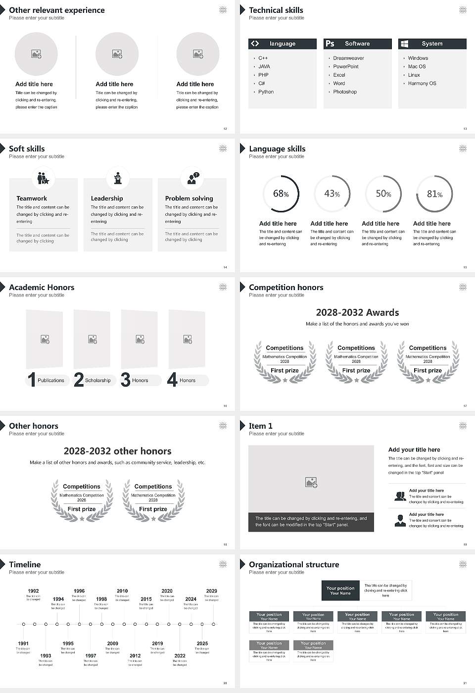 University of Basel Resume PPT Template16:9 ratio PPT effect preview image3